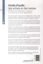 Guide d'audit des achats et des ventes - 4ème de couverture - Format classique