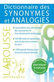 Dictionnaire des synonymes et analogies - Couverture - Format classique