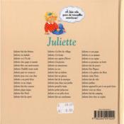 Juliette dort chez sa copine - 4ème de couverture - Format classique
