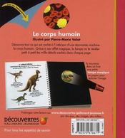 Le corps humain - 4ème de couverture - Format classique