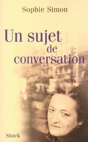 Un sujet de conversation - Intérieur - Format classique