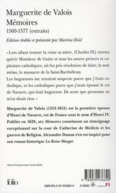 Mémoires 1569-1577 ; extraits - 4ème de couverture - Format classique