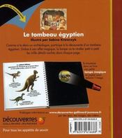 Le tombeau égyptien - 4ème de couverture - Format classique