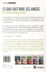 Ce qui fait rire les anges - 4ème de couverture - Format classique