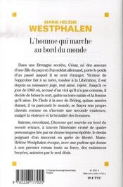 L'Homme Qui Marche Au Bord Du Monde - 4ème de couverture - Format classique