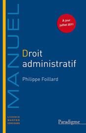 Droit administratif  - Foillard Philippe 
