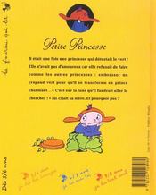 Petite Princesse ; Un Prince Tout Vert - 4ème de couverture - Format classique