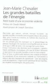 Les grandes batailles de l'énergie : petit traité d'une économie violente  - Jean-Marie Chevalier - Jean-Mari Chevalier - Chevalier/Mandil 