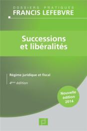 Successions et libéralités (édition 2014) - Couverture - Format classique