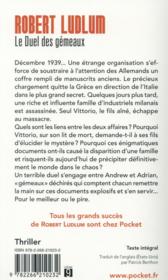 Le duel des gémeaux - 4ème de couverture - Format classique