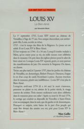 Ils ont fait la France t. 23 - Louis XV ; le bien-aimé - 4ème de couverture - Format classique