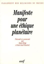 Manifeste pour une éthique planétaire - Couverture - Format classique