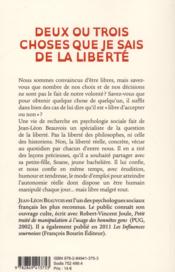 Deux ou trois choses que je sais de la liberté - 4ème de couverture - Format classique