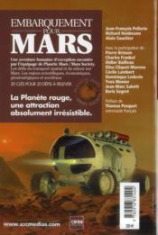 Embarquement pour mars ; 20 défis à relever - 4ème de couverture - Format classique