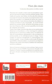 Hors des murs ; l'exécution des peines en milieu ouvert - 4ème de couverture - Format classique