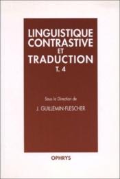 Linguistique contrastive et traduction t.4 - Couverture - Format classique