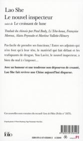 Le nouvel inspecteur ; le croissant de lune - 4ème de couverture - Format classique