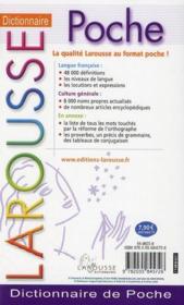 Dictionnaire Larousse de poche (édition 2011) - 4ème de couverture - Format classique