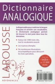 Dictionnaire analogique - 4ème de couverture - Format classique