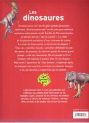 Les dinosaures - 4ème de couverture - Format classique