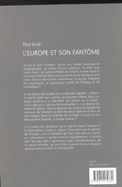 L'europe et son fantome - 4ème de couverture - Format classique