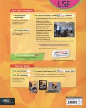 Langue des signes française ; niveau A2 ; livre de l'élève (édition 2015) - 4ème de couverture - Format classique