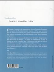 Souriez, vous êtes ruiné - 4ème de couverture - Format classique