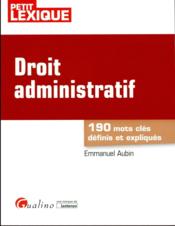 Droit administratif  - Emmanuel Aubin - Aubin E. 