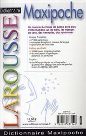 Dictionnaire Larousse maxipoche (édition 2009) - 4ème de couverture - Format classique