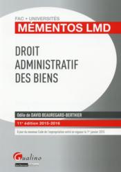 Droit administratif des biens, 2015-2016  - Odile de David Beauregard-Berthier 
