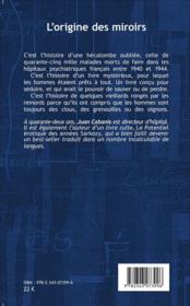 L'origine des miroirs roman - 4ème de couverture - Format classique