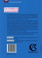 Les troubles de la personnalité - 4ème de couverture - Format classique
