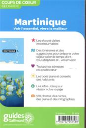 GEOguide coups de coeur ; Martinique (édition 2019) - 4ème de couverture - Format classique