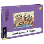 Maxipuzzle carton ; à l'école  - Collectif 