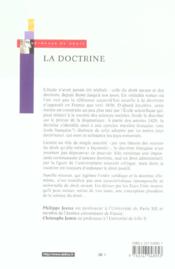 La doctrine (1re édition) - 4ème de couverture - Format classique