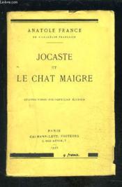 Jocaste Et Le Chat Maigre - Couverture - Format classique