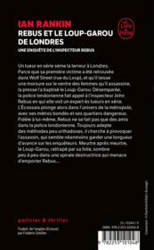 Rebus et le loup-garou de londres - une enquete de l'inspecteur rebus- inedit - 4ème de couverture - Format classique