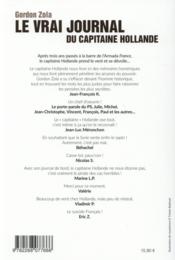 Le vrai journal du capitaine Hollande ; 3 ans déjà - 4ème de couverture - Format classique