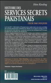 Histoire des services secrets pakistanais ; l'Isi de 1948 à nos jours - 4ème de couverture - Format classique