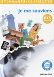 telecharger Je me souviens – programme BTS 2016-2017 livre PDF en ligne gratuit