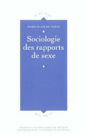Sociologie des rapports de sexe - Intérieur - Format classique