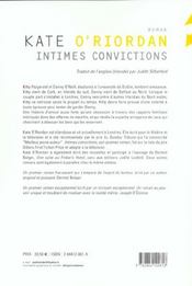 Intimes convictions - 4ème de couverture - Format classique