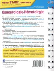 L'indispensable en stage de cancérologie-hématologie (3e édition) - 4ème de couverture - Format classique
