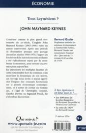 John Maynard Keynes (2e édition) - 4ème de couverture - Format classique