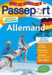 Passeport ; allemand ; de la 6e à la 5e ou de la 5e à la 4e - Couverture - Format classique