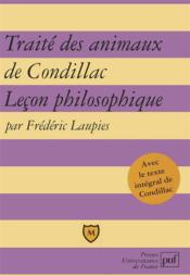 Traité des animaux de Condillac ; leçon philosophique - Couverture - Format classique