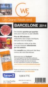 Un Grand Week-End ; A Barcelone (Edition 2014) - 4ème de couverture - Format classique