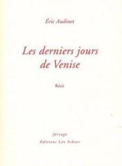 Les derniers jours de Venise - Couverture - Format classique