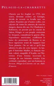 Pelagie la charette - (*) - 4ème de couverture - Format classique