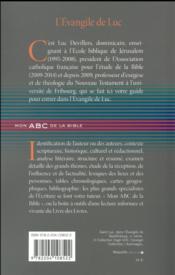 L'Evangile de Luc - 4ème de couverture - Format classique